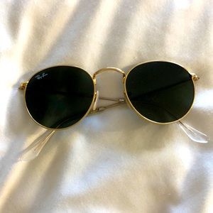 Gold/green round Ray-bans w/ flat lenses
